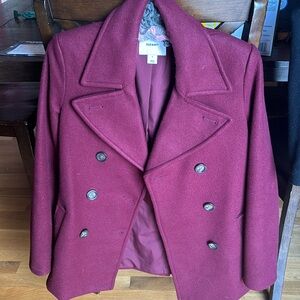 Burgundy Old Navy Pea Coat